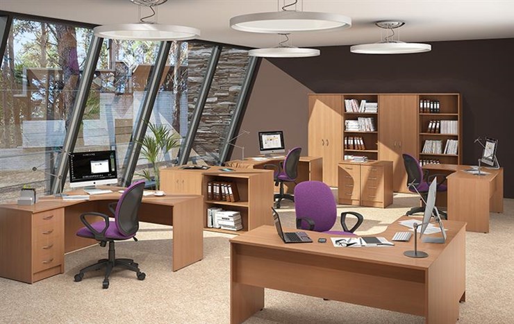 Комплект офисной мебели IMAGO четыре рабочих места, стол для переговоров в Тюмени - изображение 2